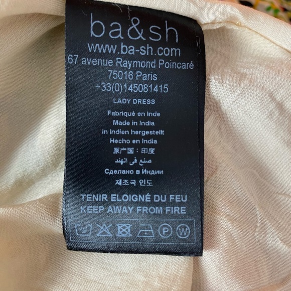 BA&SH Baila Floral Button-Front A-Line Midi Dress Size Small Spaghetti Strap - Picture 15 of 16